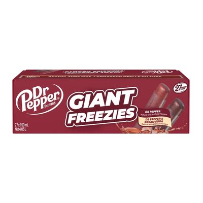 Dr Pepper Giant Freeze Pops 27 x 156g