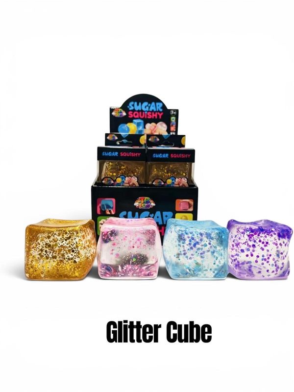 Squishy Glitter Cube TB Fun x 12