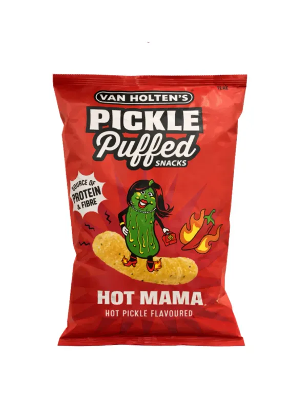 Van Holten’s Pickle Puffed Snacks Hot Mama 12 x 90g