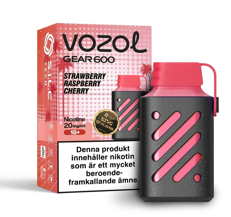 Vozol Gear600 - Strawberry Raspberry Cherry - 20mg/ml 10pack