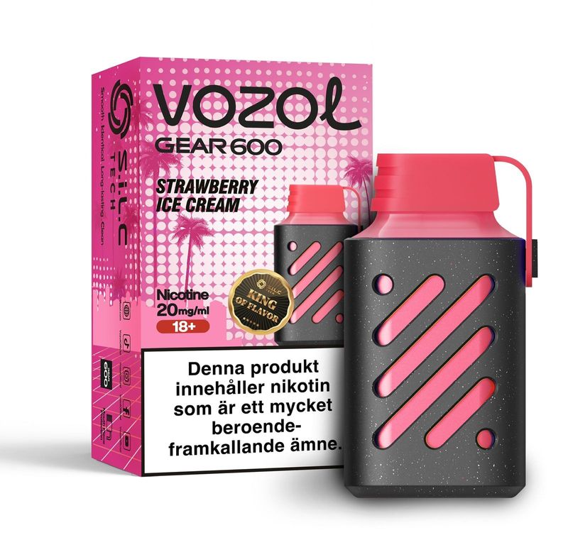 Vozol Gear600 - Strawberry Ice Cream - 20mg/ml 10pack