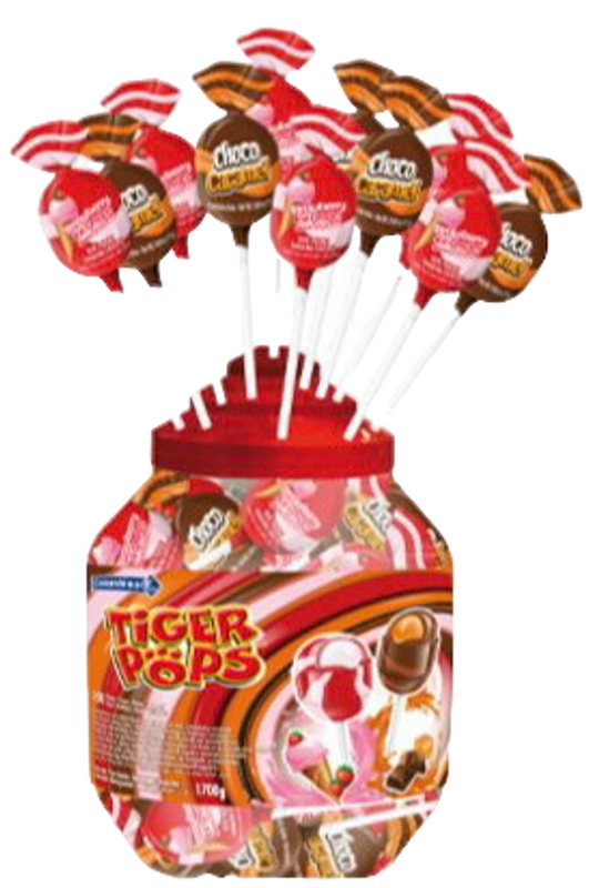 Tiger Pops - Strawberry Ice Cream / Choco Caramel 1600g