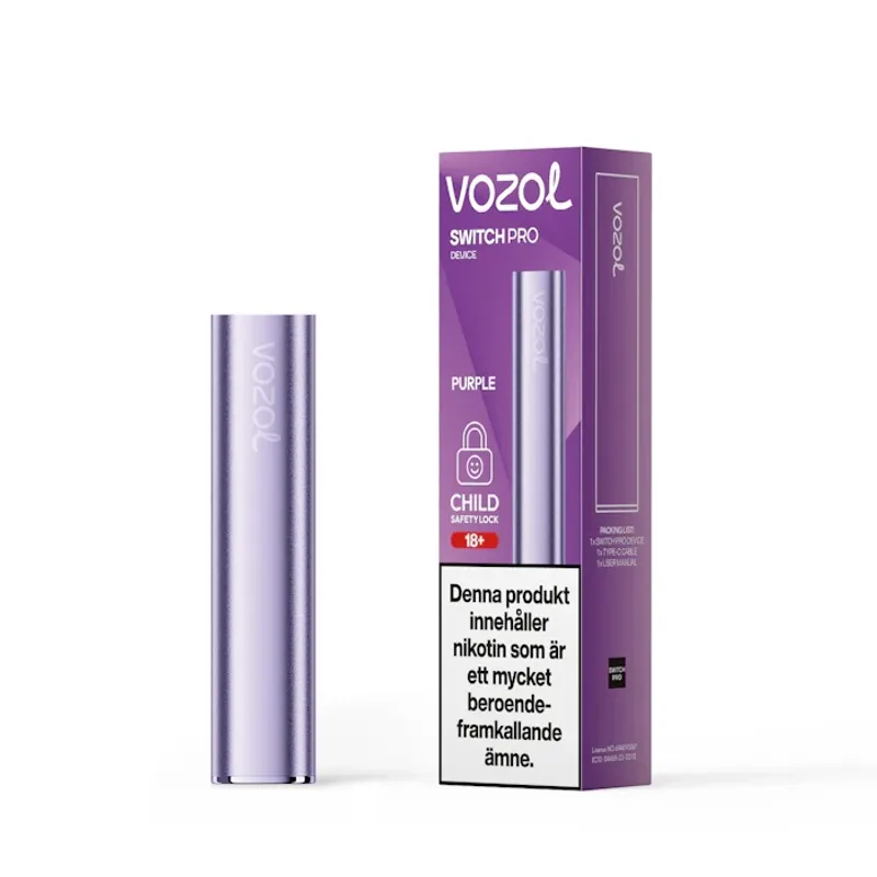 Vozol Switch Pro Device - Purple  0mg/ml 10pack