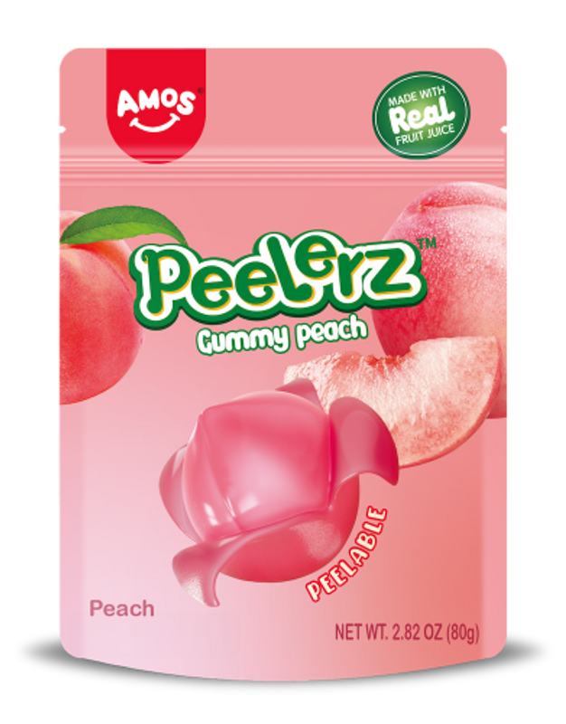 Amos Peelerz Gummy - Peach  24 x 80g