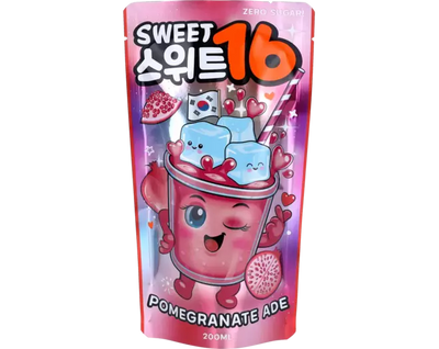 Sweet 16 - Pomegranate Ade Zero Sugar 10 x 200ml