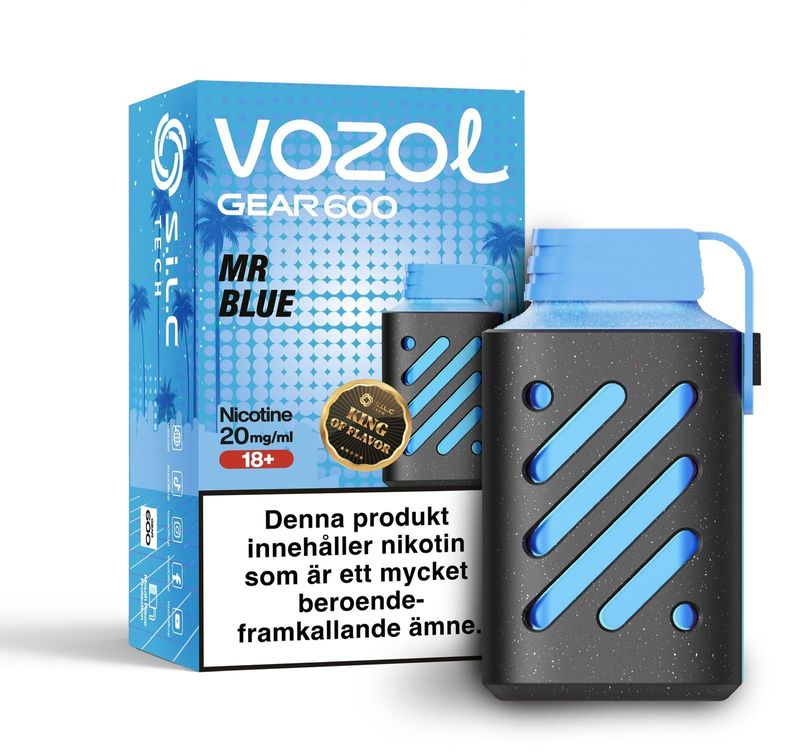 Vozol Gear 600 - MR Blue - 20mg/ml 10pack