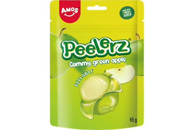 Amos Peelez Gummy - Green Apple 24 x 65g