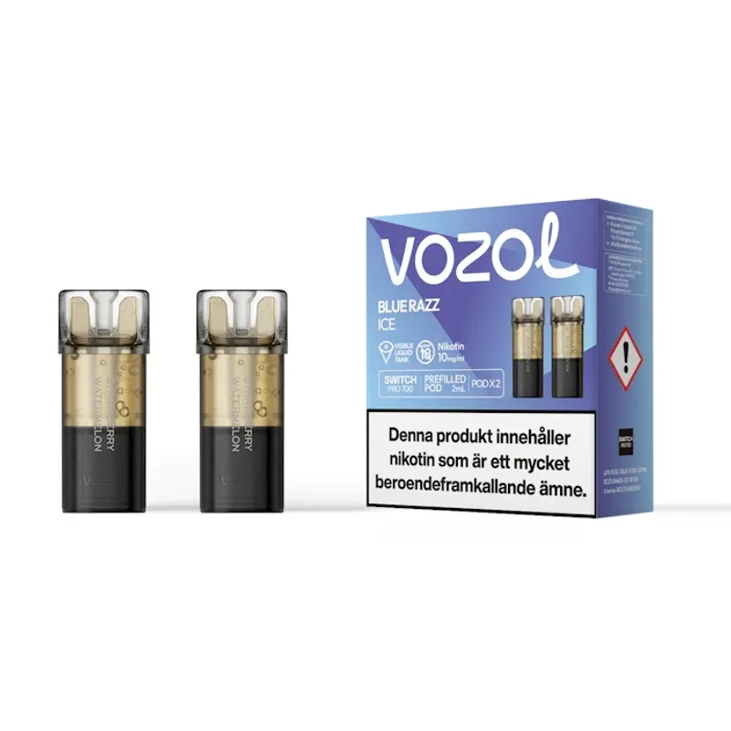 Vozol Pod - Blue Razz Ice 2pack - 10mg/ml - 1dfp