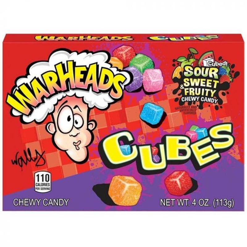 Warheads Sour Chewy Cubes 12 x 113g