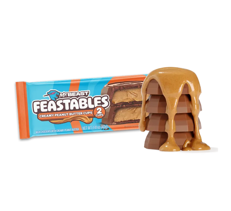 Mr Beast Feastables - Creamy Peanut Butter 2 cups 24 x 40g