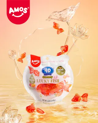Amos 4D Gummy Lucky Fish 24 x 60g