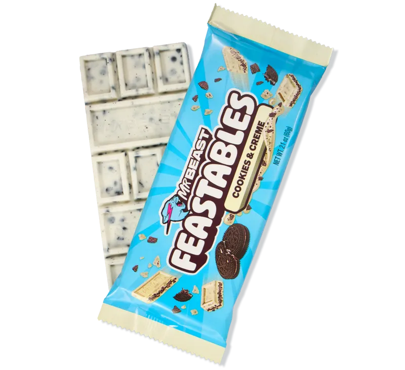 Mr Beast Feastables - Cookie & Creme Bar 10 x 60g