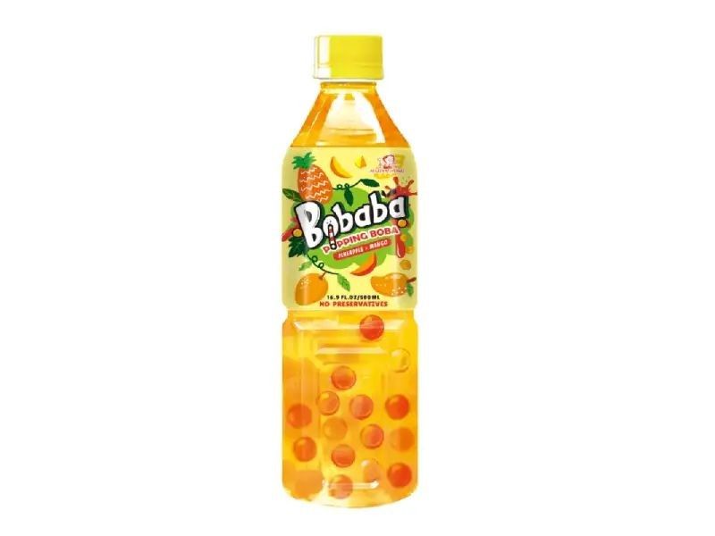 Bobaba Bubble Tea Drink - Pineapple & Mango 24 x 500ml