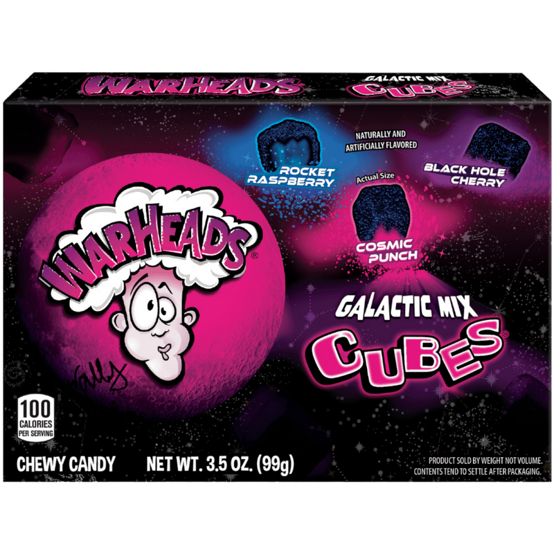 Warheads Galactic Mix Cubes Theatrebox 12 x 99g