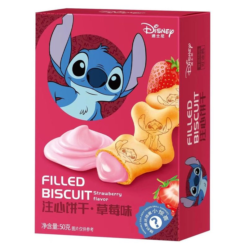 Stitch Filled Biscuit Strawberry Asia 24 x 50g