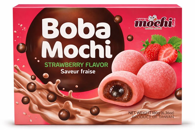 Boba Mochi Strawberry 12 x 180g