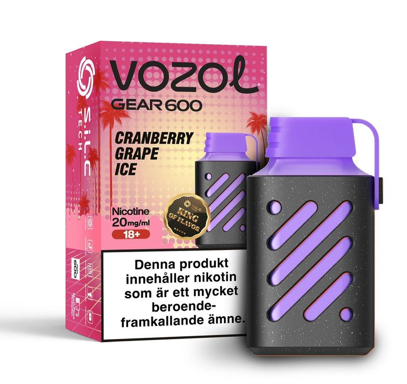 Vozol Gear 600 - Cranberry grape ice - 20mg/ml 10pack