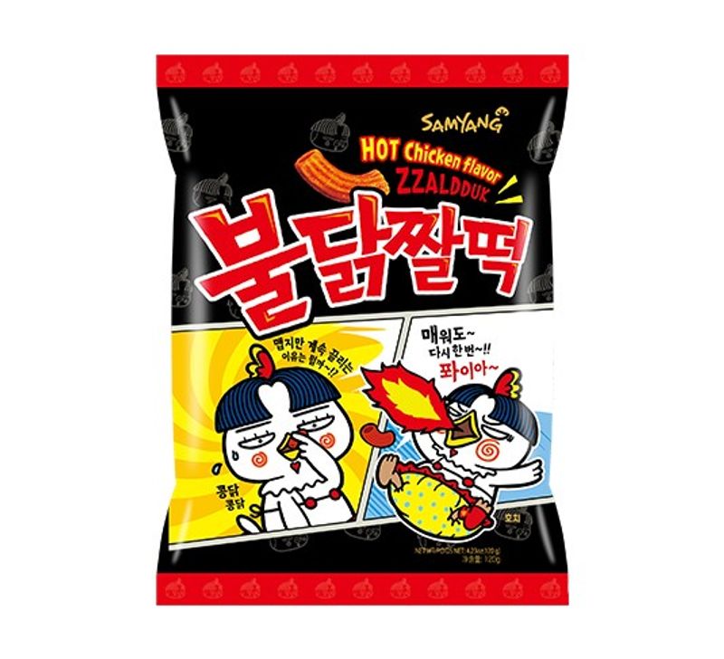 Samyang Zzalddukk Hot Chicken Snack 24 x 120 g