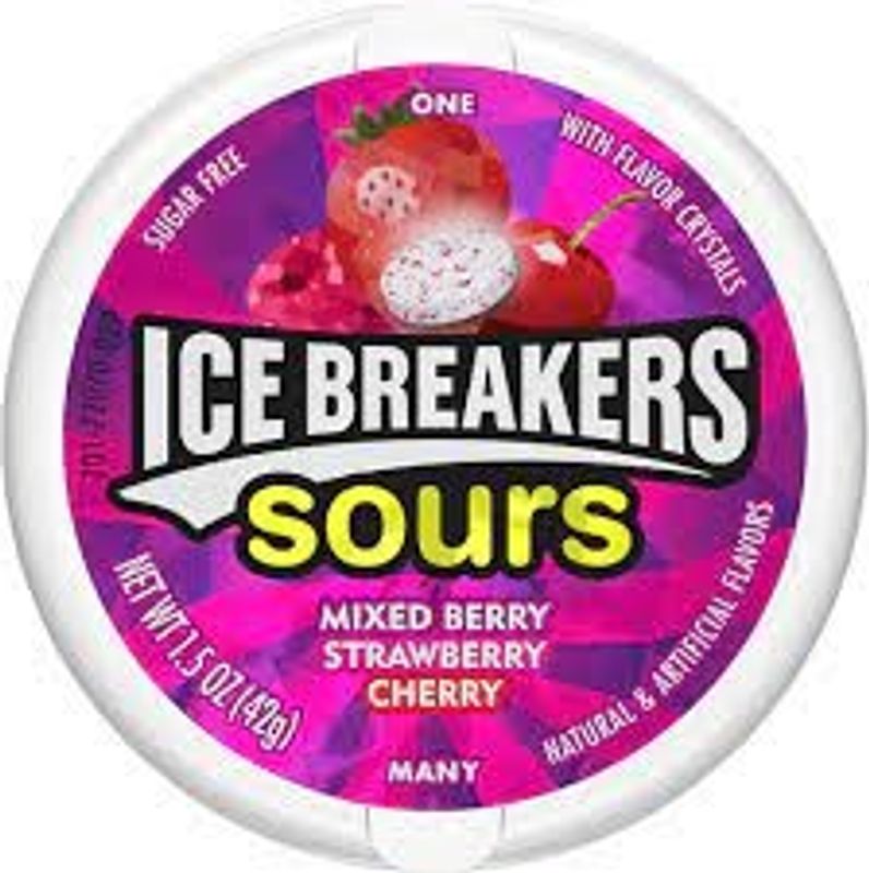 Ice Breakers - Sours Strawberry & Mixed Berry 8 x 42g