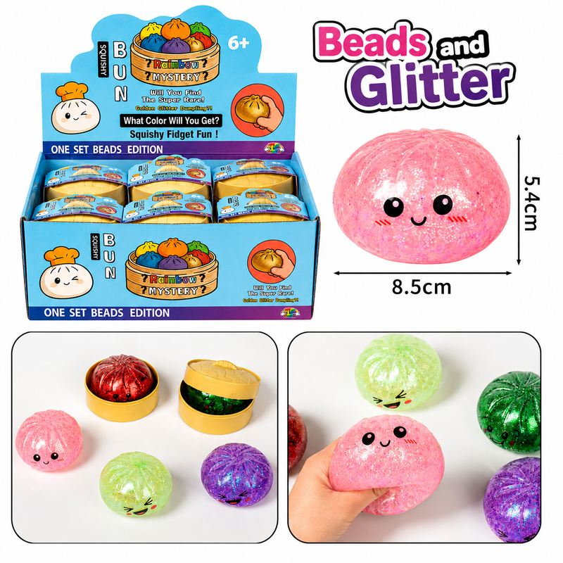 Squishy Dumplings Beads & Glitter Edition Stor x 12st