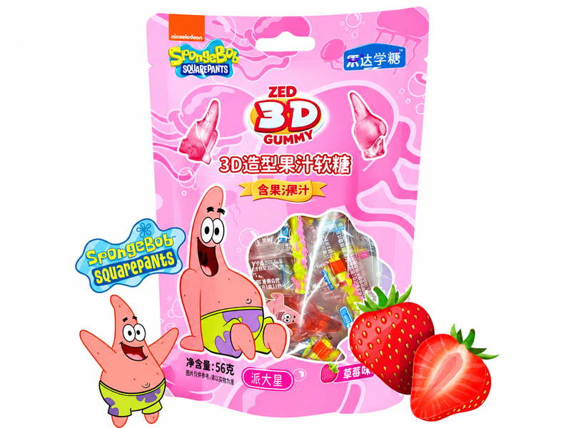 Spongebob Strawberry 3D Gummy 16 x 56g