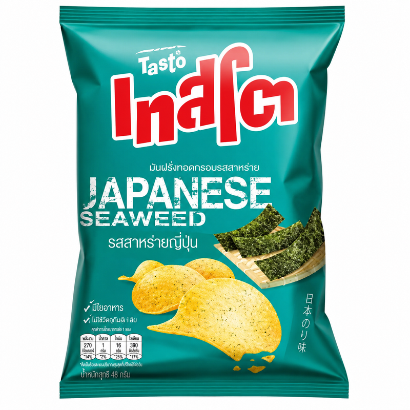 TASTO Potato Chips Japanese Seaweed 24 x 69g