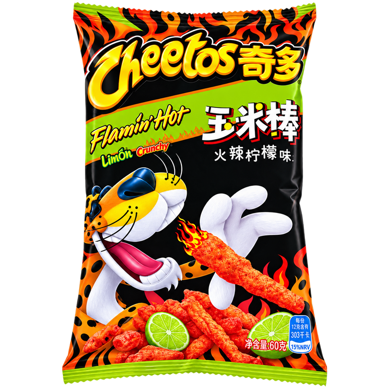 Cheetos Flaming Hot Crunchy - Lime  60x20g CN