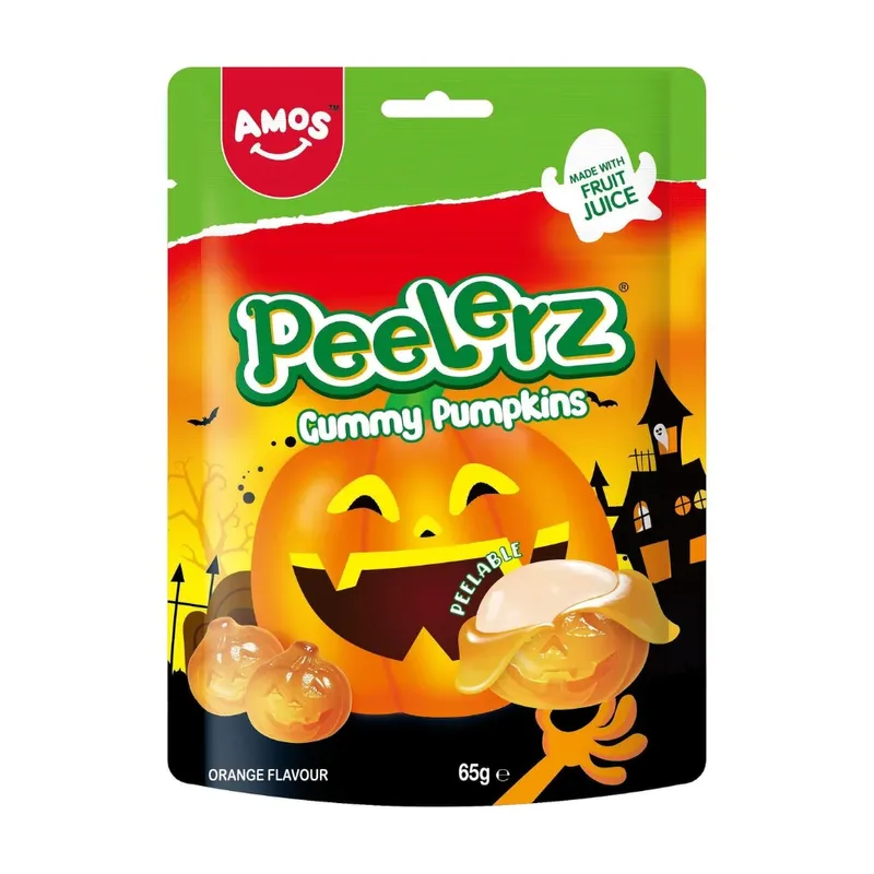 Amos Peelerz Gummy Pumpkin Halloween 24 x 65g