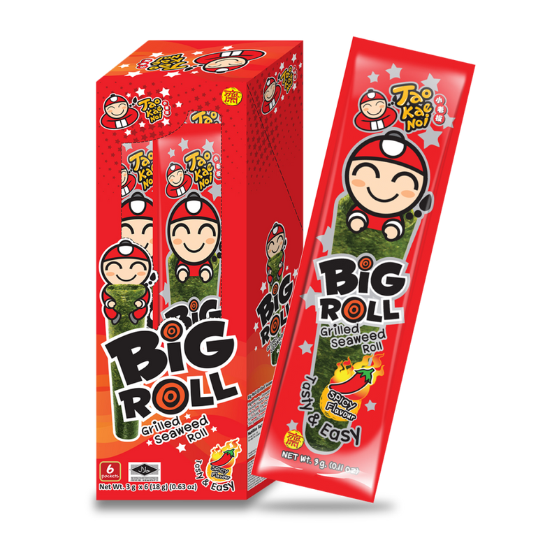 Tao Kae Noi Big Roll Seaweed Spicy 12x27g