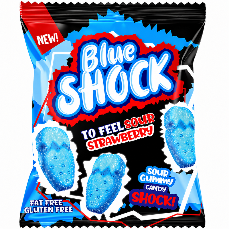 Blue Shock Sour Strawberry 12 x 80g