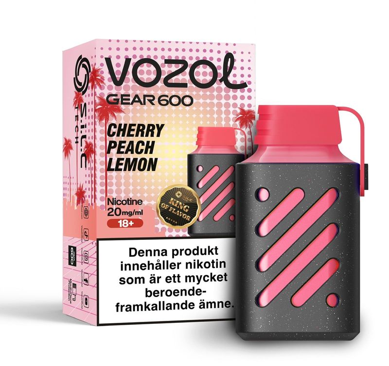 Vozol Gear 600 - Cheryy Peach Lemon - 20mg/ml 10pack