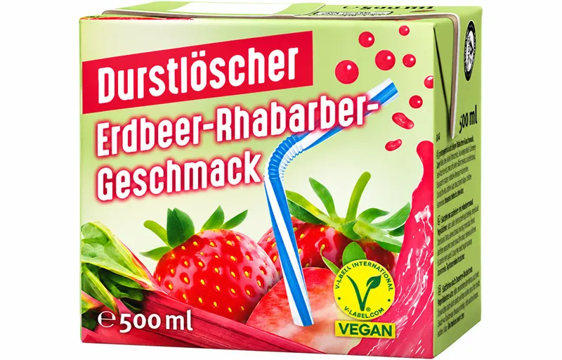 Durstlöscher Jordgubb & Rabarber 12 x 500ml