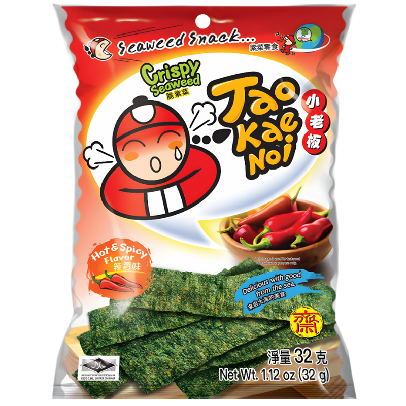 Tao Kae Noi Seaweed Hot&Spicy 24x32g