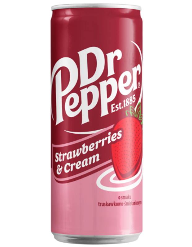 Dr Pepper - Strawberry & Cream 24 x 330ml Slim