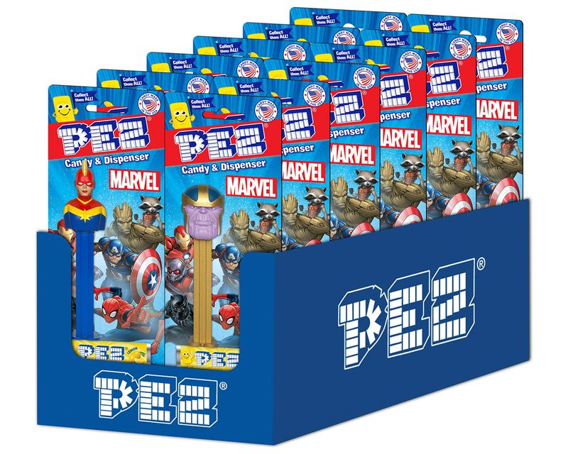 PEZ Marvel Assortment Blister Packs 12 x 25g