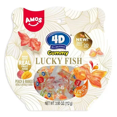 Amos 4D Gummy Lucky Fish 24 x 60g
