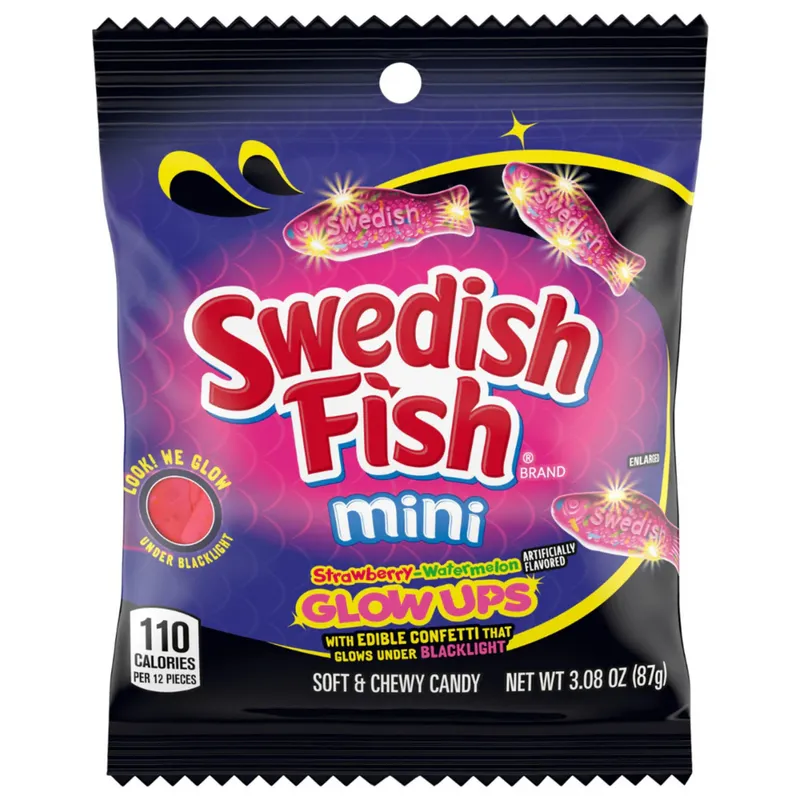 Swedish Fish Mini Glow Ups 12 x 87g