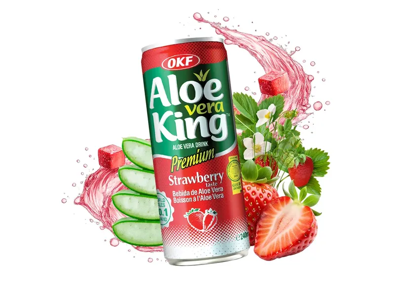 OKF Aloe Vera King Strawberry Drink 30 x 240ml