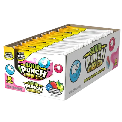 Sour Punch Smash'ems Assorted 18 x 57g