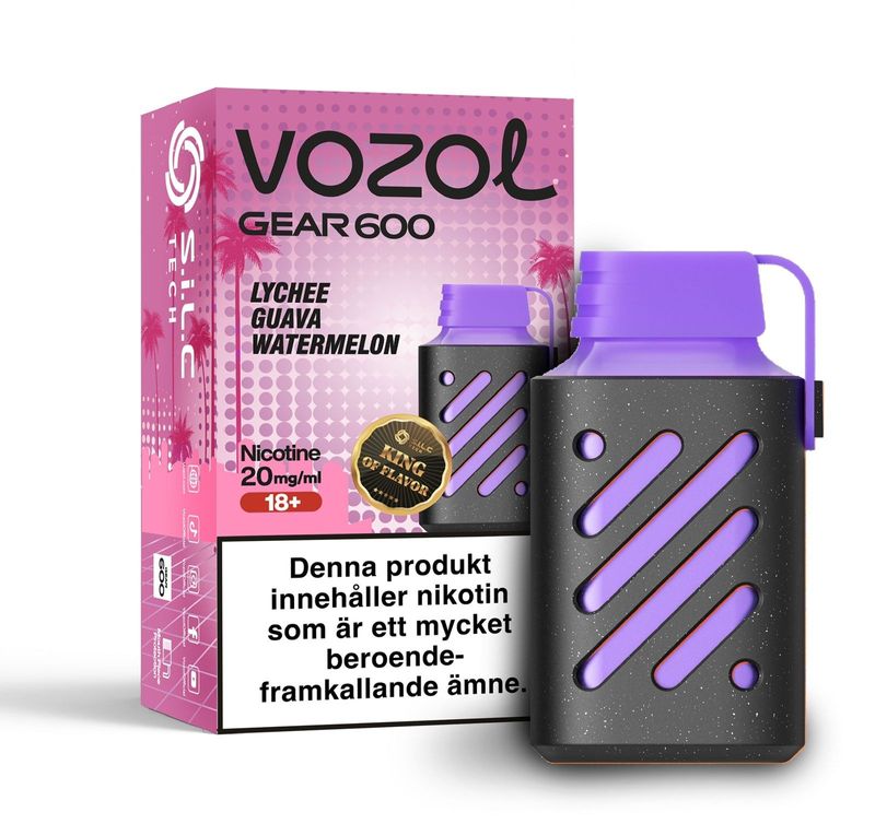 Vozol Gear 600 - Lychee Guava Watermelon - 20mg/ml 10pack