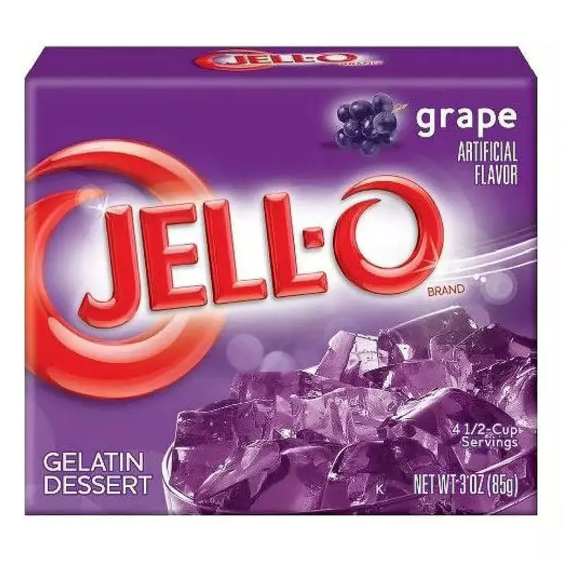 Jell-o Gelatin Grape 24 x 85g