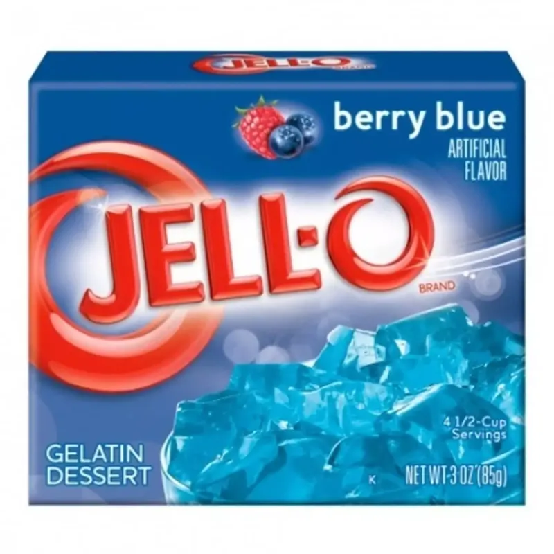 Jell-o Gelatin Berry Blue 24 x 85gr