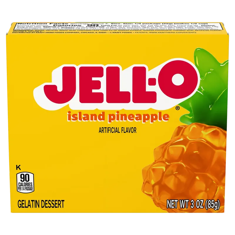 Jell-O Gelatin Island Pineapple 24 x 85g