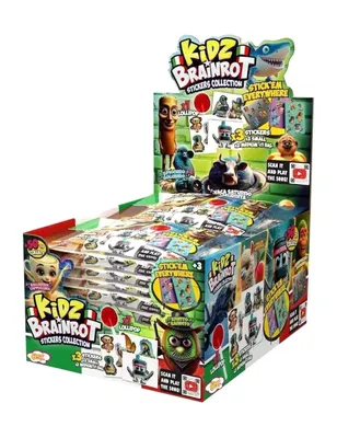 Kidz Brainrot Lollipops and Stickers Collection 24 x 5.5g