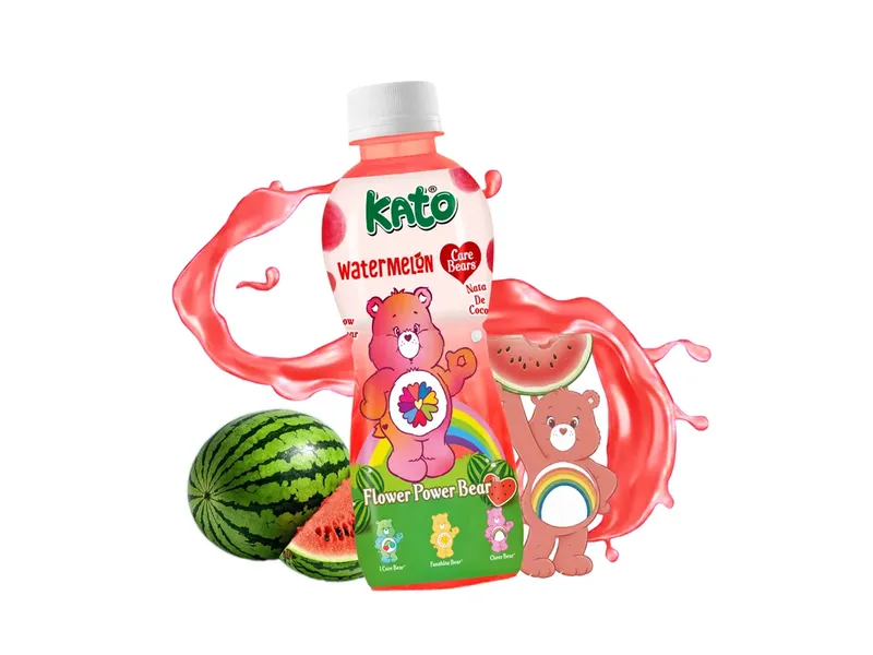 Kato Care Bears Watermelon With Nata De Coco 24 x 320ml