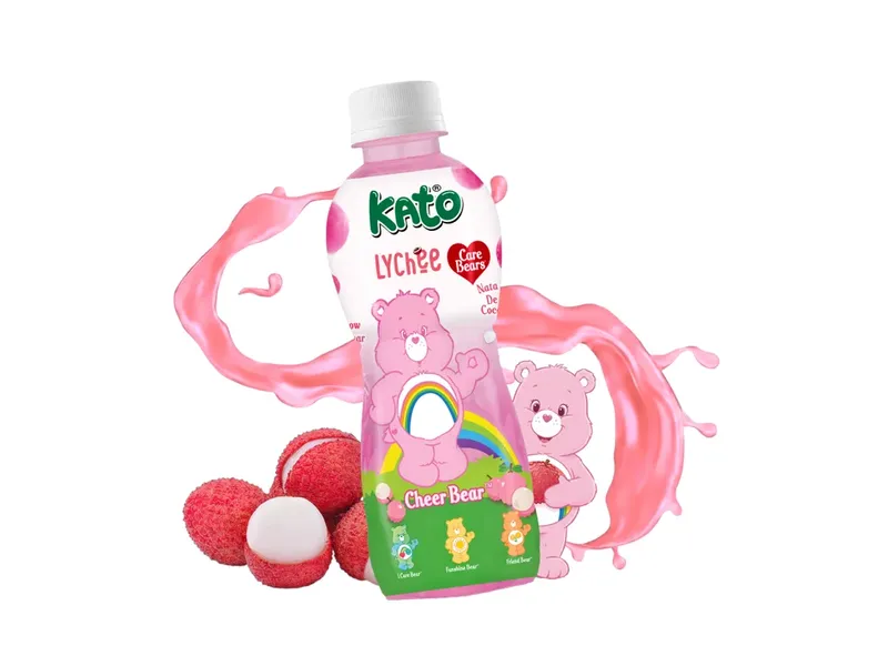 Kato Care Bears Lychee With Nata De Coco Jelly 24 x 320ml