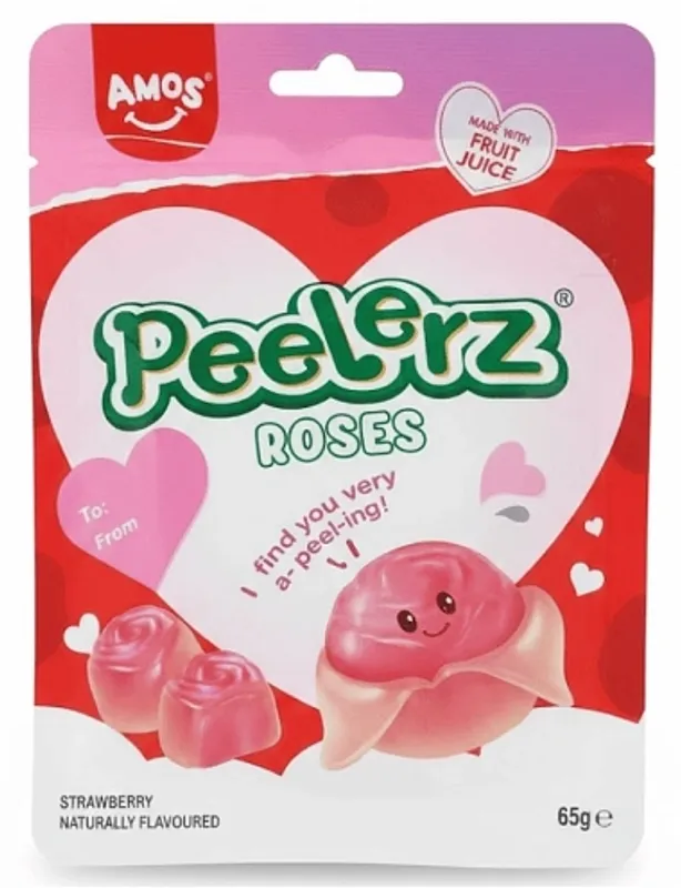 Amos Peelerz Gummy - Roses 24 x 65g