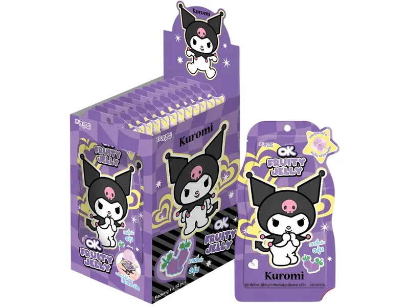 OK Kuromi Grape Fruity Jelly With Nata De Coco 12 x 65g