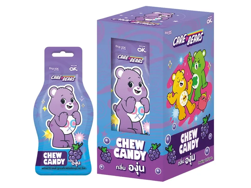 OK Care Bears Grape Chew Candy 12 x 16g