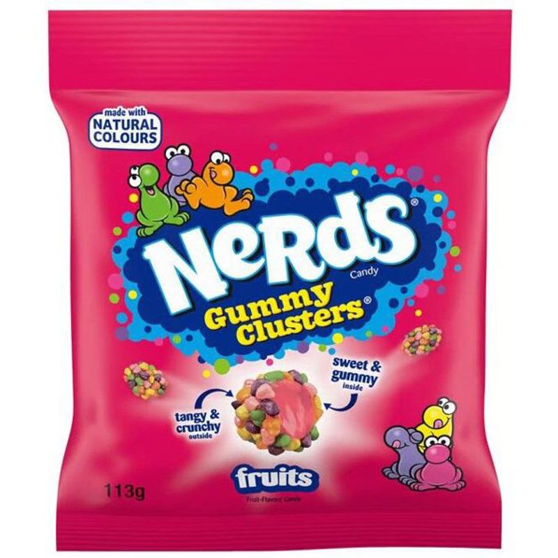 Nerds Gummy Clusters Fruits 10x113g - Peg Bag